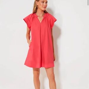 Tuckernuck Vibrant Pink Short Sleeve vivi Dress size large new with tags